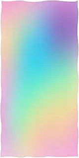 RPLIFE Pastel Rainbow Gradient Beach Towel, Quick Dry Sand Free Beach Towel for Men Women