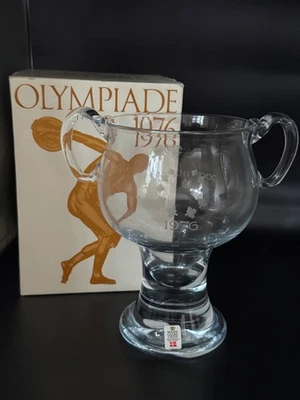 Holmegaard of Copenhagen Olympiade 1976 Vintage Glass Goblet Design Micheal Bang