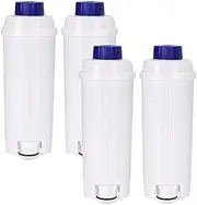 4X Replacement Water Filters Compatible with Delonghi DLS C002 DLSC002 SER 3017 SER3017 Coffee Machine