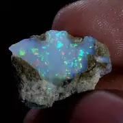 Multi Fire Opal Rough 13.60 Carat Natural Ethiopian Opal Raw Welo Opal Gemstone