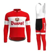 Retro Duvel Beer Cycling Jersey Long Sleeve Bib Pants Set Outdoor Sports Uniform