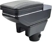 rasiarpio Car Armrest Box for Mitsubishi Attrage Mirage Center Console Organizer Storage Arm Rest with Cup Holder Automotive Interior Accessories Black