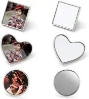 60 Pieces Sublimation Blank Pins Button Pin Badge DIY Heat Transfer