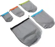 GAROZATION Backpacker's Must-Have: 2 Set of Sleeping Bag Storage Sacks Mesh Drawstring Large Capacity for Camping Hiking