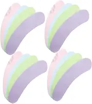 DECORNIJIA 8Pairs Fluffy Toilet Seat Covers of Comfortable Toilet Seat Cushions Easy Paste Installation Trim to Fit Winter Warmth Vibrant Colors for Home Bathroom Decor
