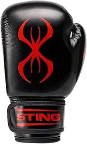 STING Arma Junior Boxing Gloves, High-Density Foam Padded Gloves for Boxing, MMA, and Martial Arts, Durable Boxing Gloves for Kids, Boxing Equipment, Black/Red, 6 Oz.