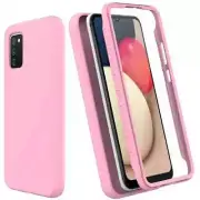 Samsung Galaxy A02S Case Shockproof With Built-in Screen Protector Cover Pink