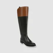 Franco Sarto Women Black Meyer Knee High Riding Boot Shoe Size 7.5
