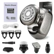 Head Shaver 5 in 1 Electric Razor for Bald Men Trimmer With Nose Hair Sideburns Clipper Waterproof Wet Dry Men's Grooming Kit