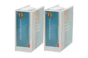 2 Pack Marbig Titan Ring Binder Folder 3D 89mm A4 White High 600 Sheet Capacity