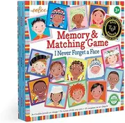eeBoo I Never Forget a Face Memory Matching Game for Kids, Multicolour (MGFAC3)