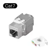 Clearance_Cat6A CAT7 RJ45 Keystone Shielded Slot FTP Zinc Alloy Module Connector