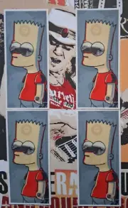 4 Bart Simpson Graffiti Street Art Stickers