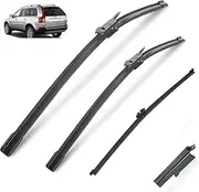 Windshield Windscreen Tailgate Window Brushes 24"+22"+15" Wiper Front & Rear Wiper Blades Set,for Volvo XC90 2007-2014