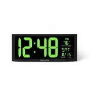AcuRite 75155M 14.5" Large Green LED Digital Clock Inch 14.5-Inch