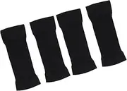 [Minkissy] 2Pairs Arm Shaping Sleeves for Slimming Scar Coverage Elastic Compression Arm Shaper Protector for Fitness Workouts Black