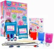 LIVEVIE DIY Crystal Growing Jewelry Kit for Kids - Make 6 Sparkling Pendants