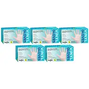 500pc Saniflex Vinyl Disposable Gloves Clear Size XL Home Cleaning Work PPE