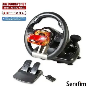【南紡購物中心】Serafim R1+ 賽車方向盤+踏板(支援安卓/iOS/Switch/PS4/Xbox/PC)