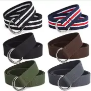 Military Canvas Web Belt Double D-ring Buckle Men Women Unisex 45"-48" Length