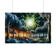 Surreal Forest Clearing, Matte Horizontal Posters DAS01_0246
