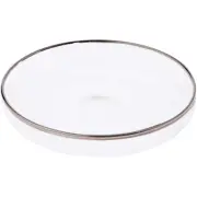 Plymor 4" x 4" Round Glass Display Tray (Silver Rim)