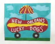 The Quarter Stitch/Terry Gaskins Lucky Dogs Handpainted Needlepoint Canvas