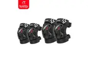 BSDDP Motorcycle Knee Pads 4 Piece Set Elbow Knee Protection Reflective Eyes Comfortable Breathable (Blue)