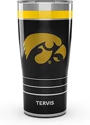 Tervis Traveler Iowa Hawkeyes - Night Game Triple Walled Insulated Tumbler Travel Cup Keeps Drinks Cold & Hot, 20oz, Stainless Steel