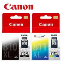 在飛比找Yahoo奇摩購物中心優惠-CANON PG-810XL+CL-811XL 原廠墨水匣組