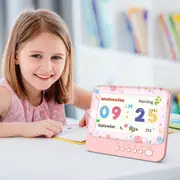 Kids Digital Alarm Clock Colorful 7inch Children's Sleep Trainer Bedrooms Bedside Alarm Clock Preset Badges Kids Boy Girl Birthday Gift