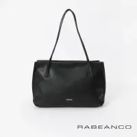 在飛比找momo購物網優惠-【RABEANCO】MOTIF真皮商務肩背托特包(黑)