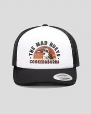 [The Mad Hueys] The Mad Hueys Men's Stranded Cookedaburra Foam Trucker Cap in White One Size White