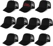 [Ultrafun] 10 Pack Unisex Sublimation Blank Mesh Baseball Cap Polyester Mesh Trucker Hat