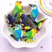 10Pcs Painted Stone Bird Flatback Craft Embellishments