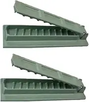 2Pcs Kebab Maker BBQ Meat Skewer Machine Reusable for Kebab Maker Barbecue for Kitchen Grill Replacement Accessories Green