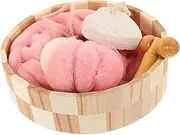 1Set Skin Care Tool Bath Ball and Foot File Kit for Exfoliating Cleansing for Home Hotel and Dorm Use Lightweight Easy to Store with Box