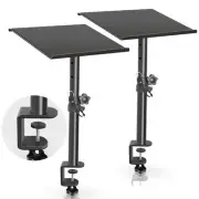 Heavy Duty Studio Monitor Stands Against The Wall, Height 13" to 18.5" Deskto...