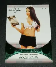 2014 Benchwarmer ALLISON LAMARR Hot For Teacher #119 Green Foil/3 TROPIC BEAUTY