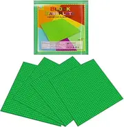 EKIND Classic Building Brick Plates, 10 inch x 10 inch Base Plates for Toy Bricks, STEM Activities & Display Table (4 Pack, Green)