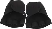 GANAZONO 1 Pair Sports Gloves Weight Lifting Gloves with Wrist Support Fingerless Workout Gloves with Wrist Wraps Palm Breathable Woman Protection Fitness Full Black Diving Material