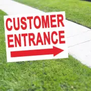 Customer Entrance Right Arrow Yard Sign Stake Outdoor Hotels Bar Coroplast Sign