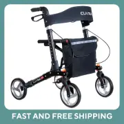 Rollator Lightweight 4 Wheel Mobility Walker with Seat & Brakes for Seniors