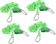 HANABASS Adjustable Tent Ropes Set 4mm Reflective Windproof Guy Ropes Tension Pulleys for Secure Camping Hiking