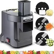 Commercial Vegetable Dicer Chopper, Multifunctional Chopper Vegetable Cutter Slicer Dicer Machine, Electric Food Processor with 3 Stainless Steel Blades for Onion Shredder Potato Slicer