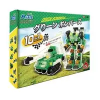 在飛比找樂天市場購物網優惠-信誼 Artec日本彩色積木-變形系列綠色轟炸戰士