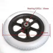 12 Inches Wheelchair Wheel 12 1 / 2x2 1 / 4 Pu Tire Inflation Free Wheel Manual Wheelchair Rear Wheel Yalo White