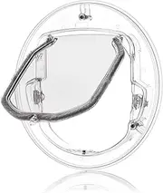 Cat Door, Transparent Pet Door Flap, Safety Pet Door with 4 Way Lock, Noise Reduction Small Dog Flap, Beautiful Decoration for Glass Window and Door, Fit Cats and Small Dogs