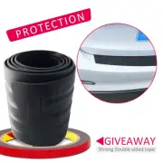 Car Black Rear Bumper Sill/Protector Plate Rubber Cover Guard Scratchproof Trim (for: Fiat)