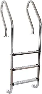 Swimming Pool Ladder,Stainless Steel Preventing Slips Steps Ladder,2/3-Step Double Handrails Stairs,for Swim Gym and in Groundc,Bearing Capacity 200kg(1550x500x180mm)